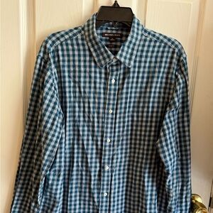 Michael Kors Teal Checkered Men's Shirt
